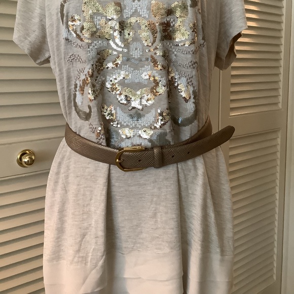 Ralph Lauren Embossed Gold Leather Belt - 42” Long - Unworn - Picture 3 of 6